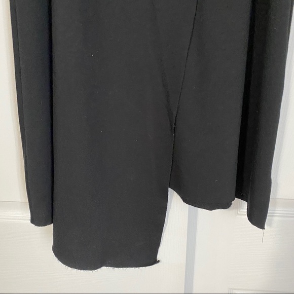 FREE PEOPLE FAUX WRAP ASYMMETRICAL BLACK SKIRT - Picture 3 of 12